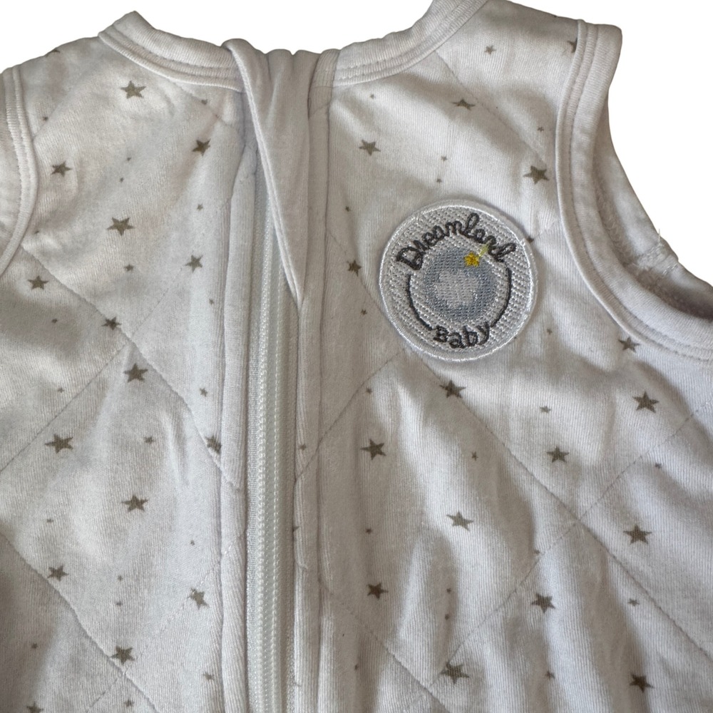 Dreamland Baby Bamboo Sleep Sack White Star Print 0-6M Small 1.0 TOG - Picture 6 of 6